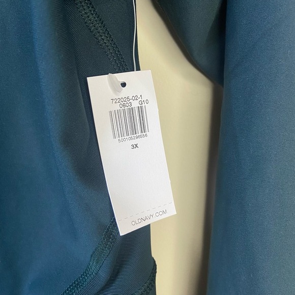 Old Navy Plus Size 3X Powersoft Go-dry Green Long Sleeve Active Bodysuit NWT - Picture 11 of 16